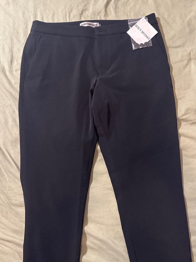 Brand New Issey Miyake Nyon Stretch Dress Pants With Slits In Size 4 Brand New Issey Miyake Nyon Stretch Dress Pants With Slits In Size 4